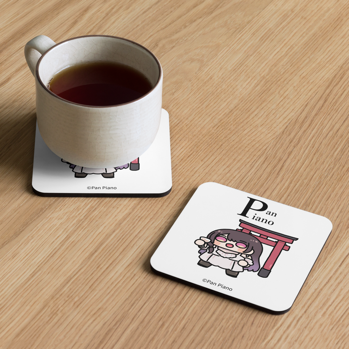 (Cork Coaster) Pan Piano with Torii
