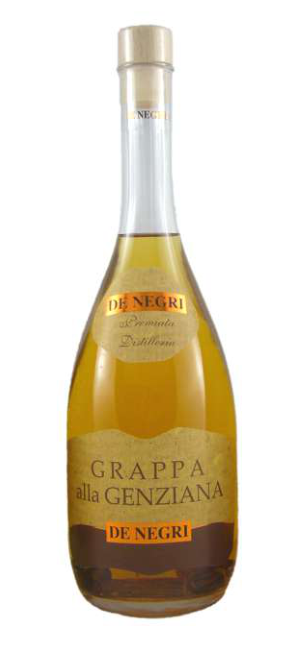Grappa infusionada con raíz de genciana De Negri 700ml