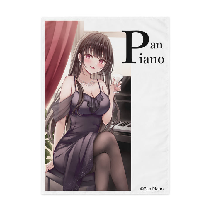 (Tapestry) Pan Piano in a black dress (26″×36″)