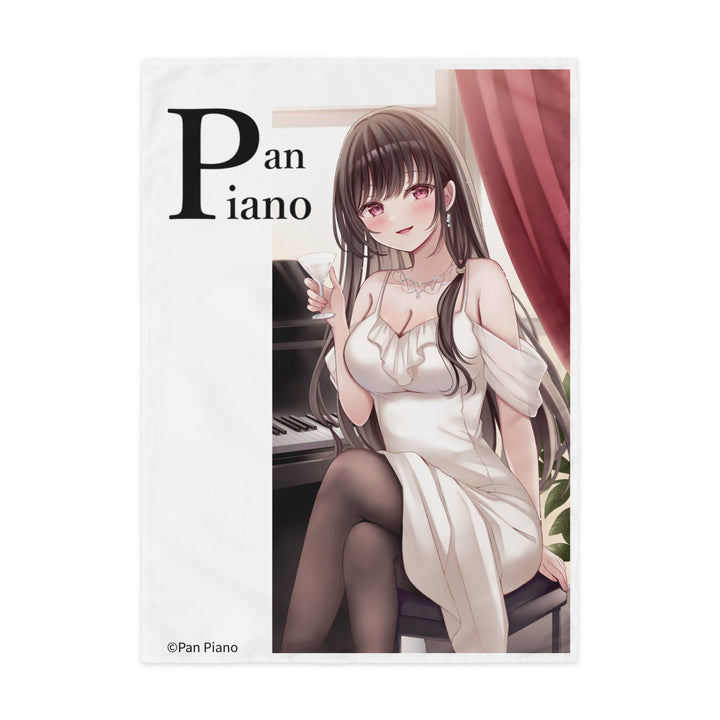 (Tapestry) Pan Piano in a white dress (26″×36″)