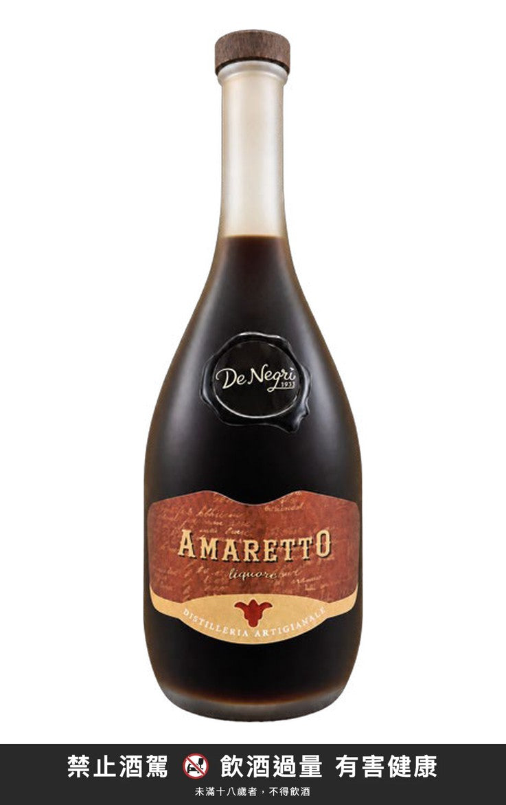 De Negri {'t': 'De Negri Amaretto 700ml', 'h': 'Amaretto, perfetto anche in pasticceria', 'b': 'Amaretto, il liquore dal profumo di mandorla, 28% vol. Fa parte della linea Creme, con un contenuto zuccherino più alto per un ottimo rendimento in pasticceria e gelateria.', 'm': 'Liquore amaretto.'} 700ml｜禁止酒駕 飲酒過量有害健康