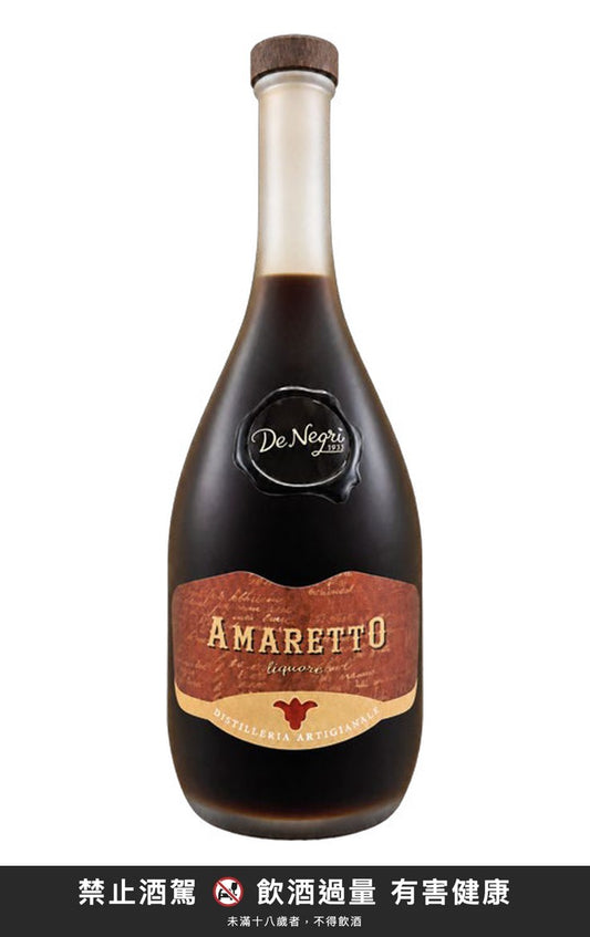 De Negri {'t': 'De Negri Amaretto 700ml', 'h': 'Amaretto, perfetto anche in pasticceria', 'b': 'Amaretto, il liquore dal profumo di mandorla, 28% vol. Fa parte della linea Creme, con un contenuto zuccherino più alto per un ottimo rendimento in pasticceria e gelateria.', 'm': 'Liquore amaretto.'} 700ml｜禁止酒駕 飲酒過量有害健康