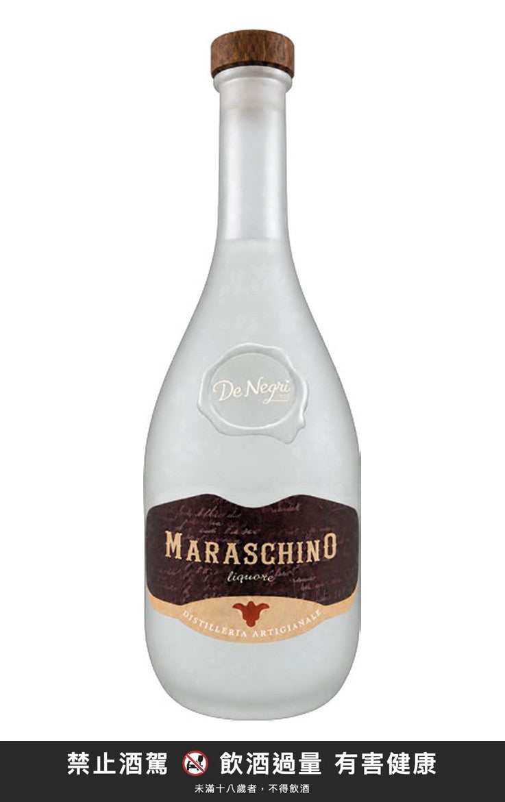 De Negri {'t': 'De Negri Maraschino 700ml', 'h': 'Maraschino, perfetto anche in pasticceria', 'b': 'Maraschino, il liquore dal profumo di marasca, 28% vol. Fa parte della linea Creme, con un contenuto zuccherino più alto per un ottimo rendimento in pasticceria e gelateria.', 'm': 'Liquore maraschino.'} 700ml｜禁止酒駕 飲酒過量有害健康