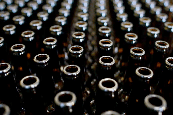 Produktionsflaschen der Legend Brewery