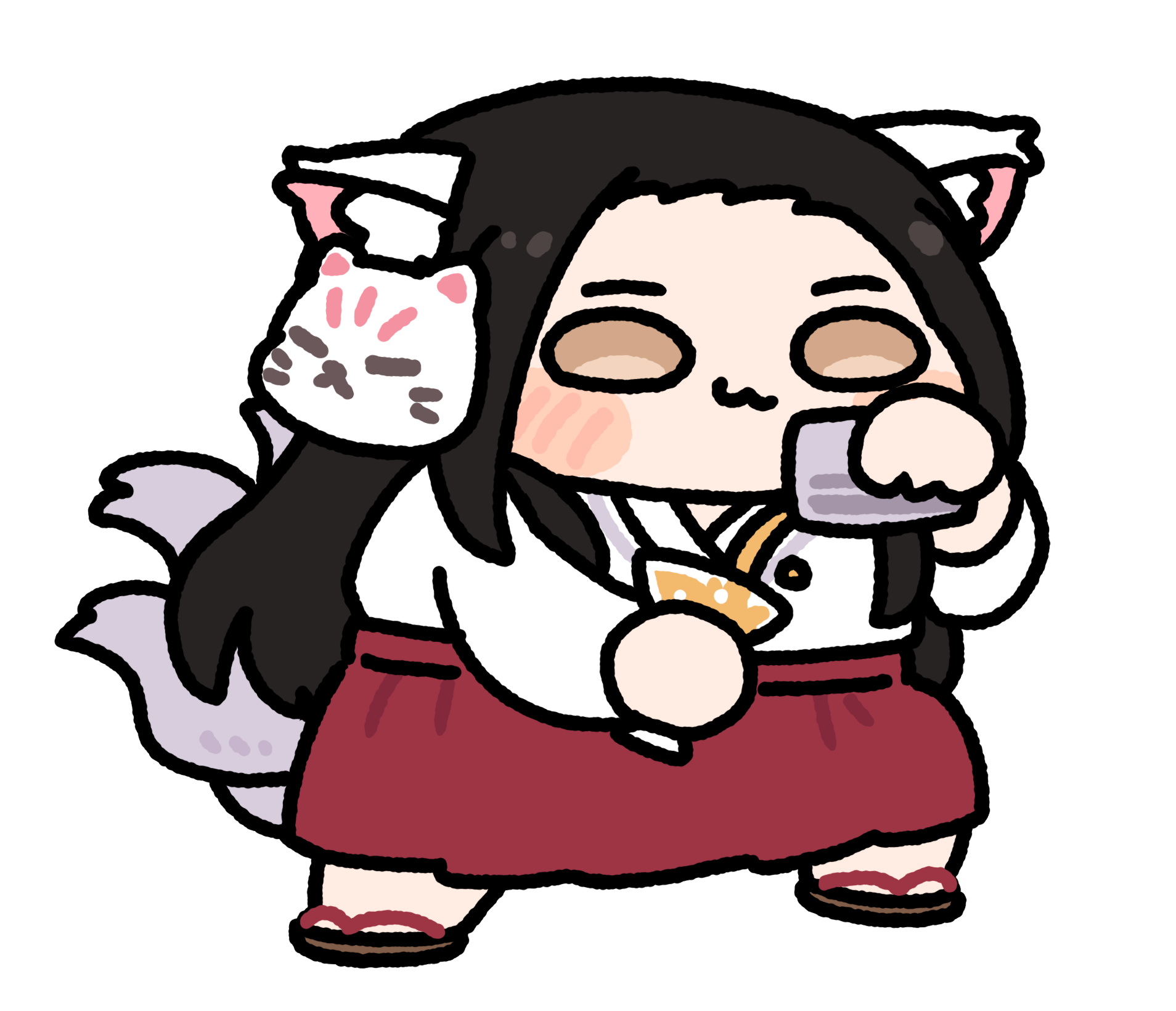 シェーカーを振る九和のイラスト