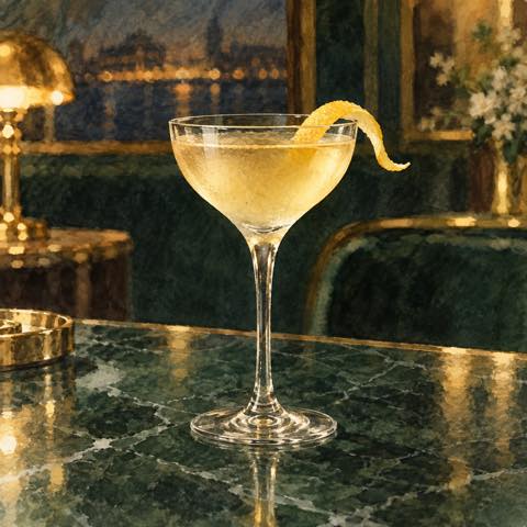 Bamboo and Million Dollar cocktail illustration
