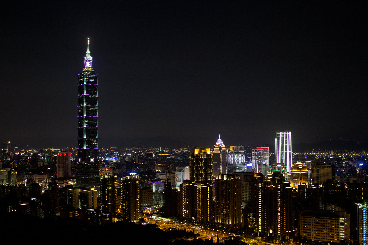 Taipei 101 and Xinyi District at night